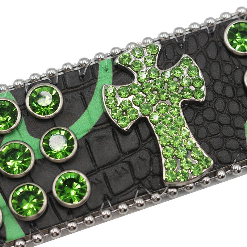 Trendy Personalized Rhinestone Bracelet Design Diamond-encrusted PU Leather Bracelet