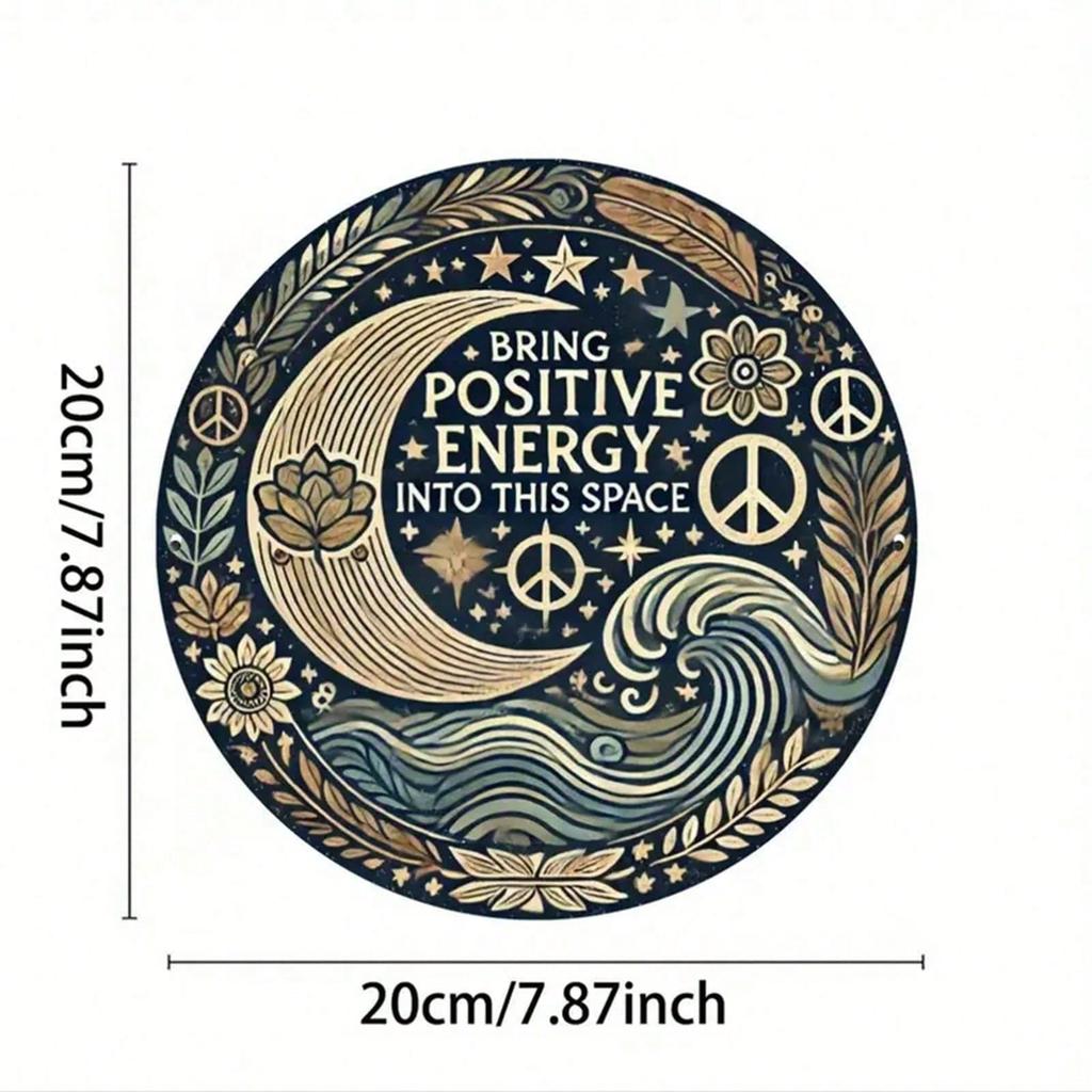 Retro Round Metal Sign for Shop Decor