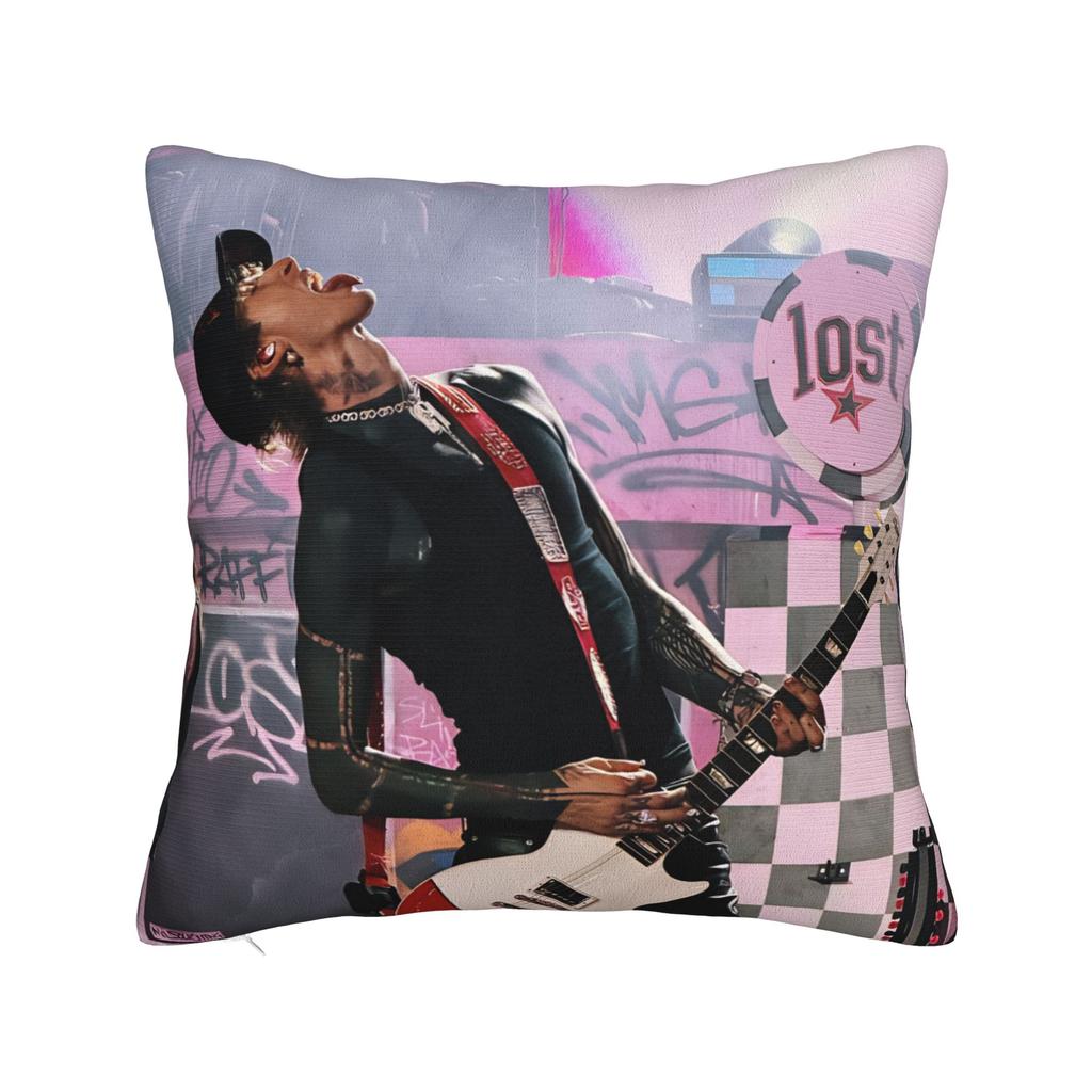 MGK povlak na polštář Polyesterový potah na polštář Dekorativní povlak na polštář s motivem Machine Gun Kelly Domácí Drop Shipping 4040cm