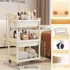 Versatile Spa & Salon Rolling Cart - Bubble Design, No-Battery Needed, Durable Plastic Storage Trolley for Beauty Equipment