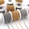 10Yards/Lot 1-4.5mm Stainless Steel Chains Bulk Chains For Necklace Bracelet Anklet DIY Jewelry Making Components Wholesale