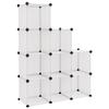 VidaXL Cubes de rangement 9 pcs Transparent PP 340551