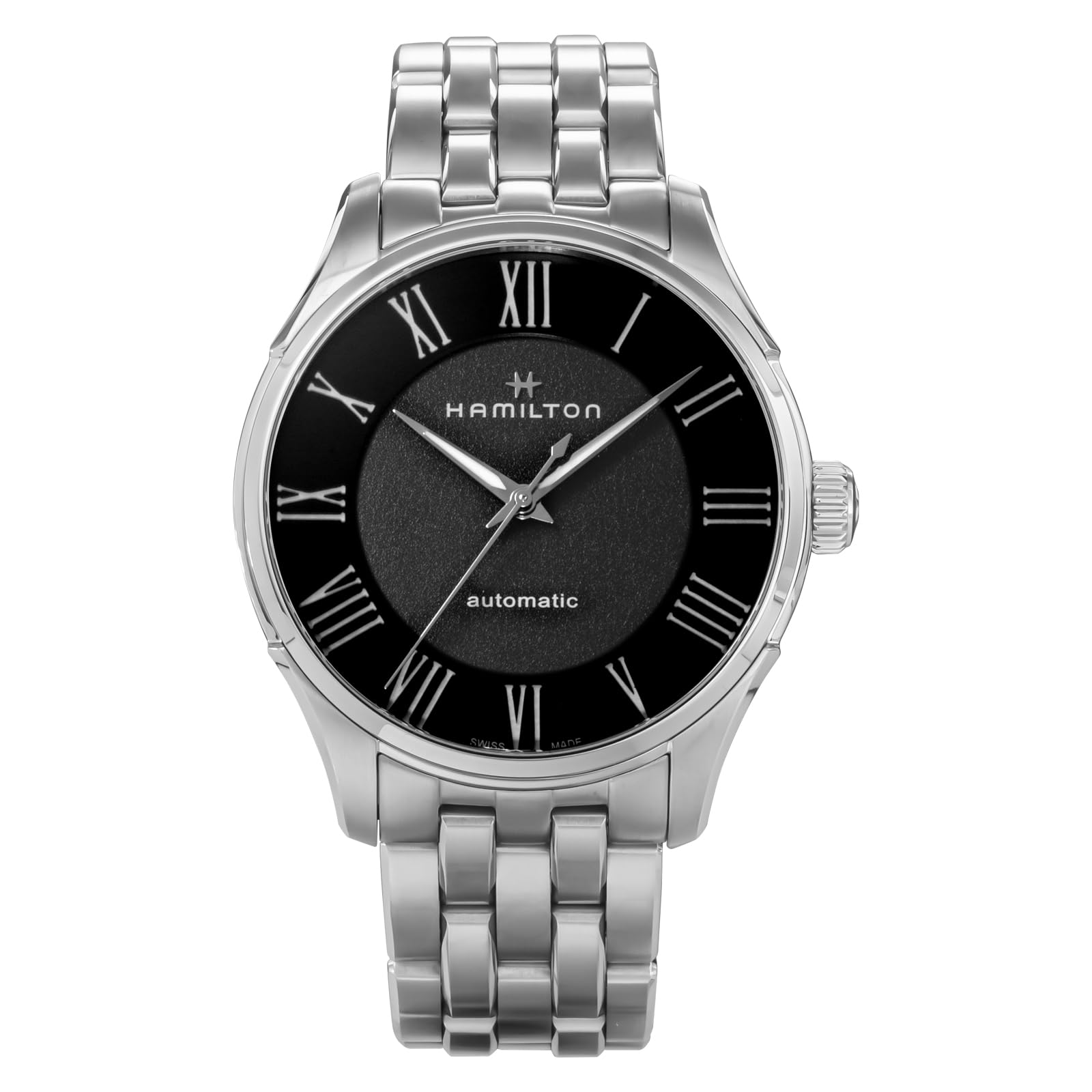 

Hamilton Jazzmaster Automatic Water Resistant to 5 Sapphire Black Stainless Steel Men s Watch, H42535130, ATM, Crystal, Dial, [Used] чорний