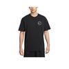 Men's Black Crew Neck Basketball Simple Short-Sleeve T-Shirt