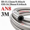 AN4 AN6 AN8 AN10 AN12 Universal Stainless Steel Braided Rubber Fuel Hose Oil Gas Cooler Line Pipe Tube For Car Universal 1M-4M