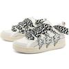 Kappa Fatty Slip Resistant Durable Bread Shoes Lightweight Breathable Mid Top Skate Shoes Unisex sneaker White Beige Black K0BZ5CS20P-0106