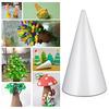 EXCEART Styrofoam Cone, 345mm X 195mm, White, for DIY Handmade Crafts, Colorable, Glueable, and Pinable, Perfect for Parents and Children, Daycare, Cl