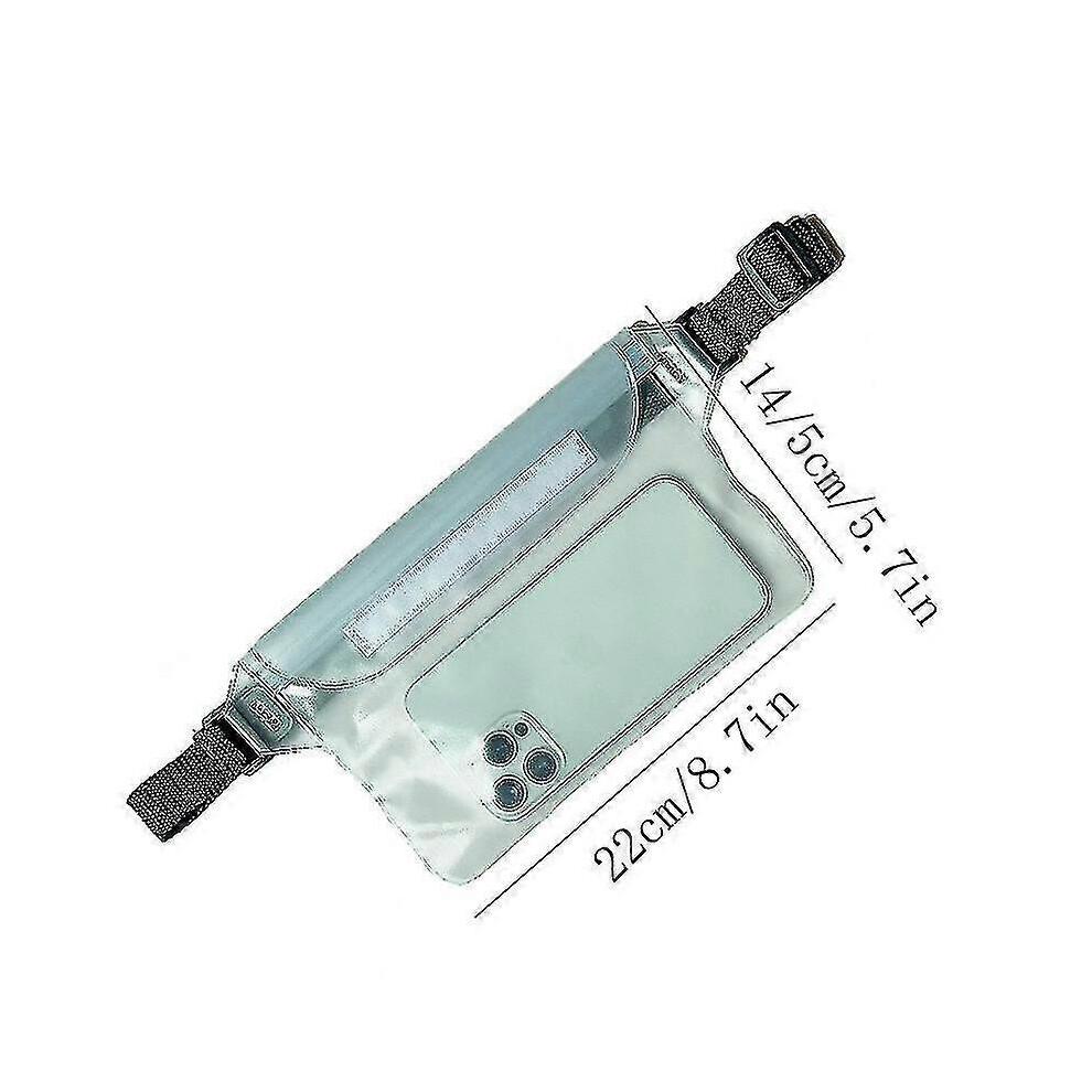 Waterproof Phone Pouch Clear Cellphone Dry Bag with Waist Strap Essentials for Cruise Travel Beach Pool