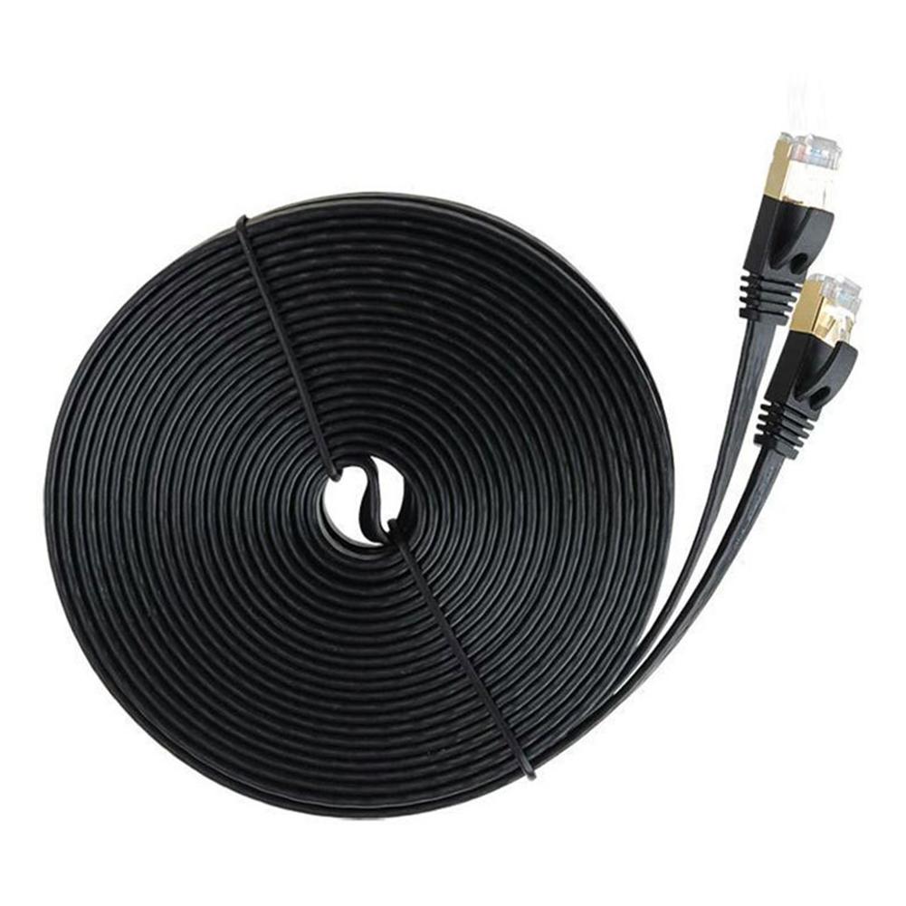 Cat6 Flat Ethernet Cable RJ45 Pure Copper Network Patch Cord 15m