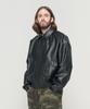 Cargobros Crop Leather Blouson Jacket (Black)