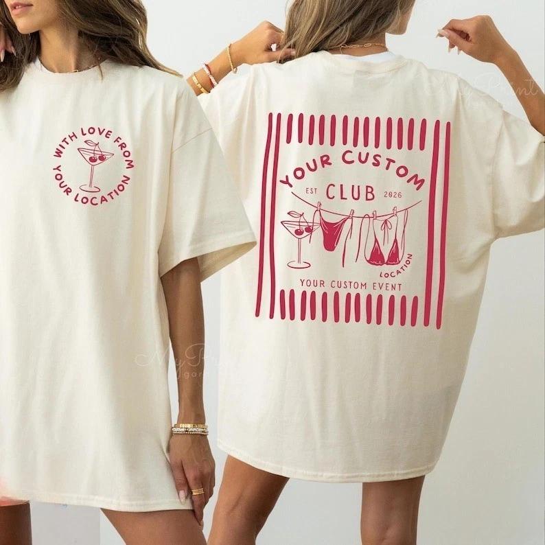 Custom Beach Bachelorette Comfort Colors Shirts, Dirty 30 Birthday Merch Party L