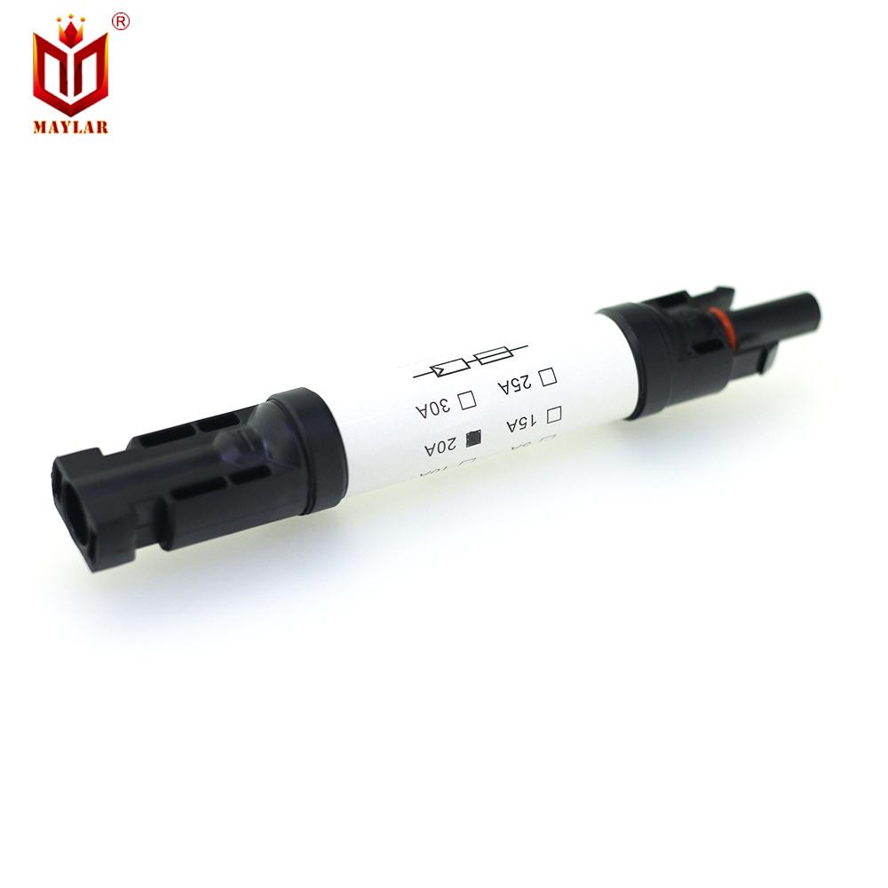 MC4 Solarstecker mit integrierter 30A Sicherung – Wasserdichte, Überstromsichere Stecker (Stecker & Buchse)