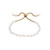 Elegant Faux Pearl Necklace & Gold-Plated Pearl Bracelet Set - Women's Deluxe Jewelry