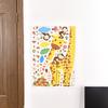 Monkey Giraffe Kids Height Animal Decal Decor Wall Sticker Chart Measure Growth