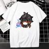 Nuovo Gioco Genshin Impact T-Shirt Donna Unisex Kawaii Top Classici Giochi Personaggio Stampa Grafica Top Harajuku Cartone Animato Streetwear Maglietta