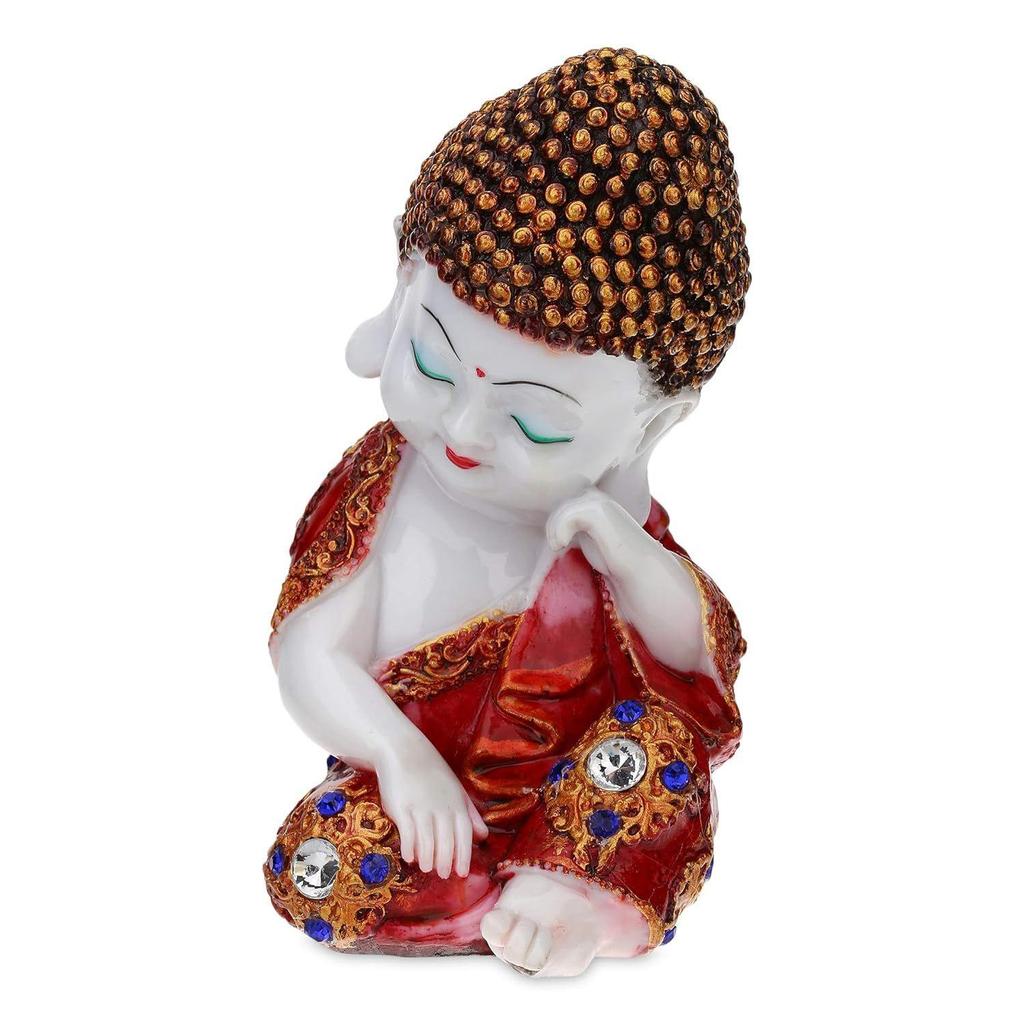 Handcrafted Baby Buddha Statue, for Home Decor, Decorative Gifting Items, Home & Office Feng Shui Items for Home - Marble Peach