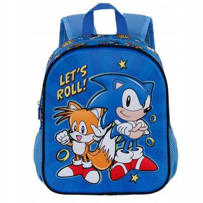 Plecak Do Przedszkola Wycieczkowy Jeż Sonik Sonic Wypukły 3D