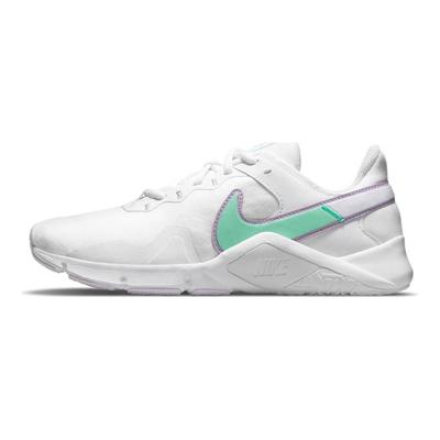 Tênis de Treino de Futebol Feminino Legend Essential 2 Branco Verde Brilho CQ9545-100