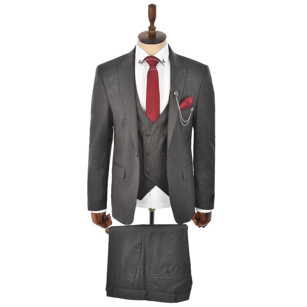 

DeepSEA Slim Fit костюм-тройка с одной пуговицей и двойной прорезью 2300530 46 кадет