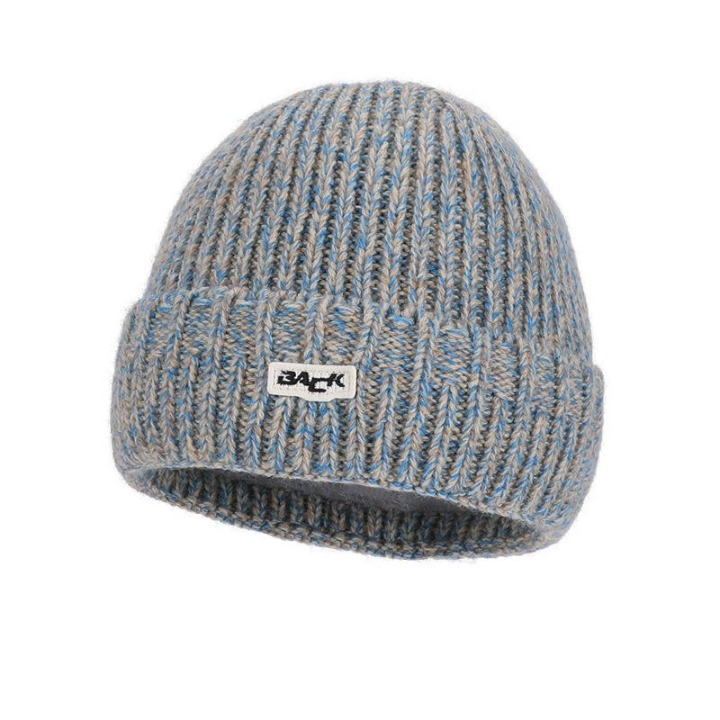 Winter Outdoor Warm Knitted Wool Hat Men's Fleece Cold-Proof Hat Scarf Two-Piece Set Windproof Ear Protection Cap