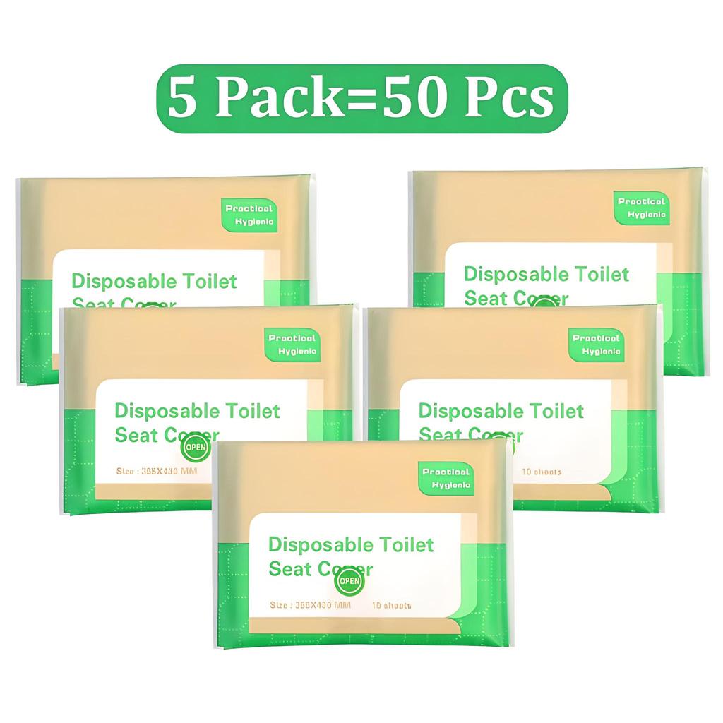 50/30/10 STK Bærbare engangstoalettsetetrekk Type Reise Camping Hotell Baderomstilbehør Papir Vanntett løselig vann