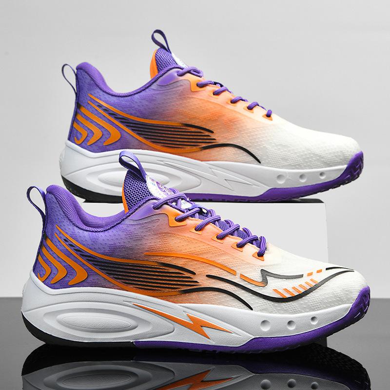 Mandarin Duck Color Basketball Shoes New Casual Shoes Outdoor Running Shoes Rubber Sole Cement Ground Actual Combat Youth Sports Shoes