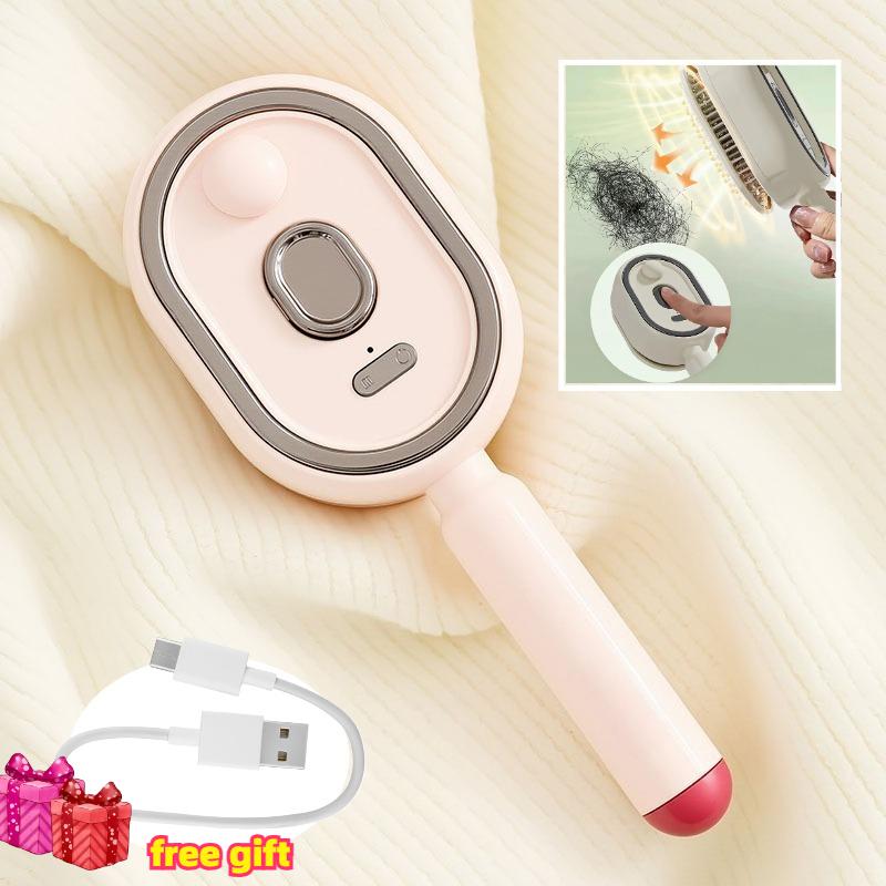 Spazzola Massaggiante Pettine 3 in 1 a Spruzzo d'Aria Elettrica Auto-Pulente Vapore Olio Essenziale Ricaricabile Spruzzatore Pettini Massaggianti per Cuoio Capelluto