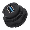 USB 3.0 Waterproof Connector 16 Pin Snap On Socket Female Back Mount PCB Receptacle