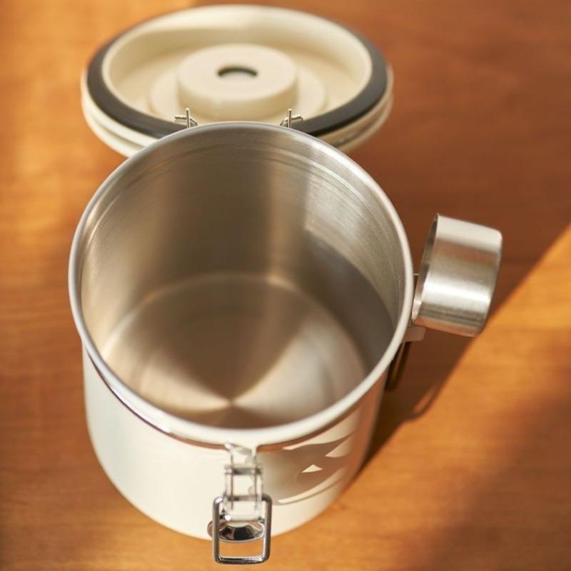 Coffee Beans Vacuum Storage Jar Stainless Steel Jars Aesthetic Hermetic Grains Container Elegant Luxury Nut Containers with Lid