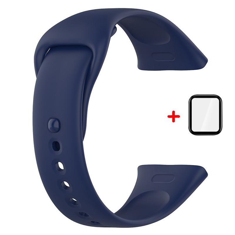 Silicone Band For Xiaomi Redmi Watch 3 Active Strap Replacement Watchband Bracelet For Redmi Watch 3 Lite With Screen Protector