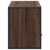 TV Stand in Brown Oak Finish 100 x 31 x 39.5 cm Made of Particleboard and Metal