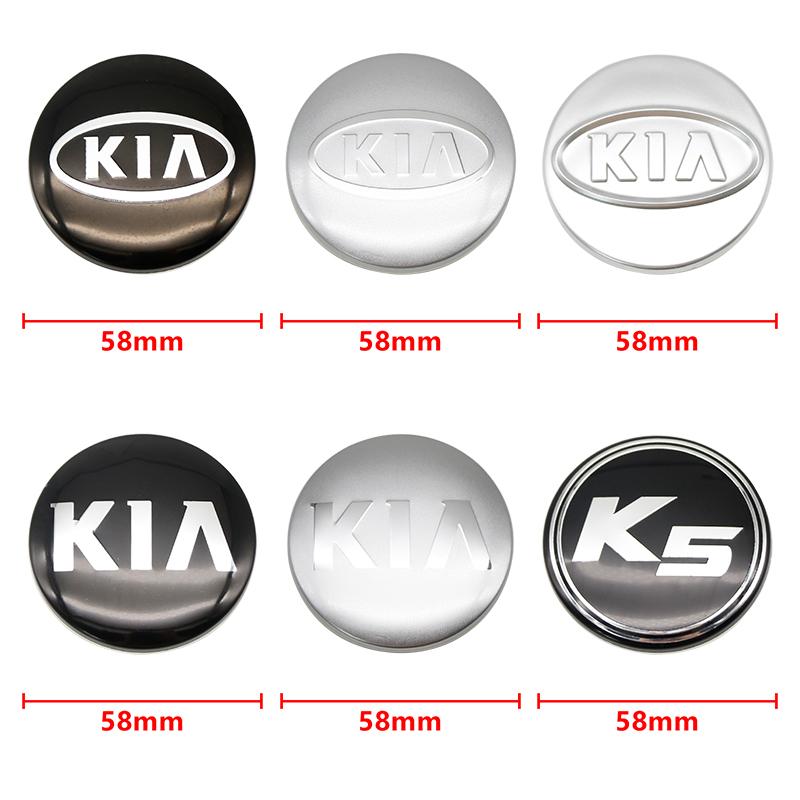 WLCT1 4pcs 58mm Car Wheel Center Hub Caps Auto Accessories For KIA Rio K3 K5 Sportage K6 Picanto Optima Ceed 3 4 Sorento Sorento KX1