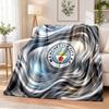 Manchester City Printed Flannel Blanket Warm Comfort Bed Throw For Indoor Home Decoration