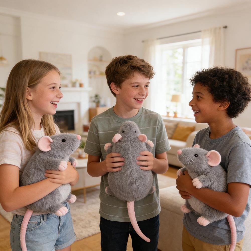 3D Simulated Mouse Super Soft Plush Mouse Plushy Doll Stuffed Rat Plush Animal Toy Peluche Mascot New Year Birthday Gift