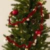 Red Ribbons Bell Pendants 2.7m Xmas Tree Hanging Bells  Festive Atmosphere