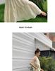 French-Style Summer Chiffon Halter Neck Dress with Embroidered A-Line Skirt