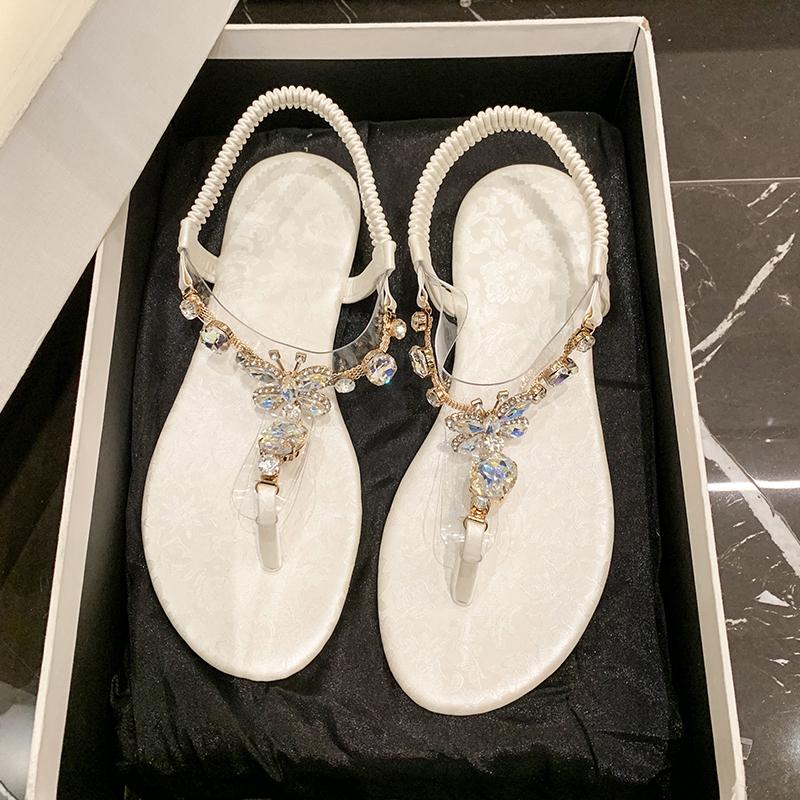 Mode 2025 Sommer Flache Sandalen für Damen Schnallenriemen Damen Sandalen Täglich Strandparty Schuhe für Damen Outdoor Leichte Damen Schuhe