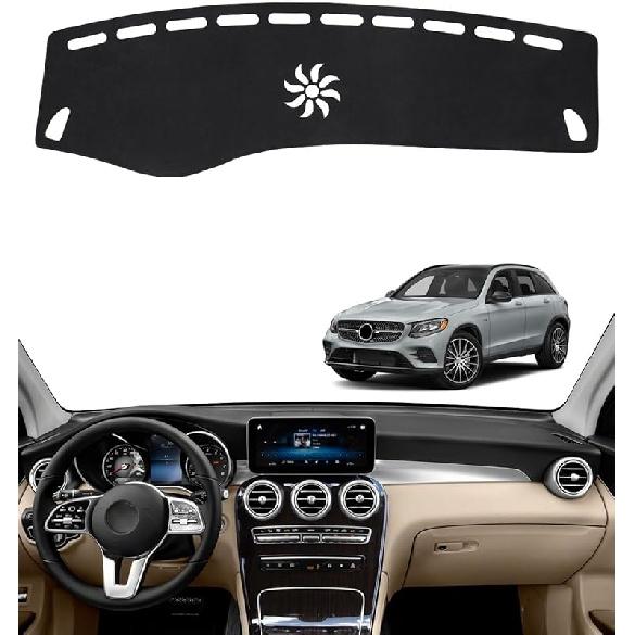 BIBLOZ Dash Cover For Toyota Sienna 2004-2010 Accessories Black Flannel Dashboard Cover Mat Car Dashboard UV Sun Protection