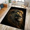 Black Gold Eagle Lion Carpet For Living Room Sofa Floor Cushions Modern Home Rug For Children's Bedroom Play Carpet Camping Mat