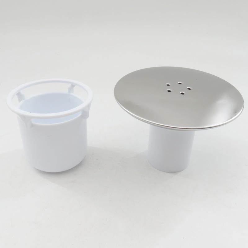Odor-Proof Clog-Proof Bathroom Floor Drain with PP Bottom Basin Cover B Style Silver