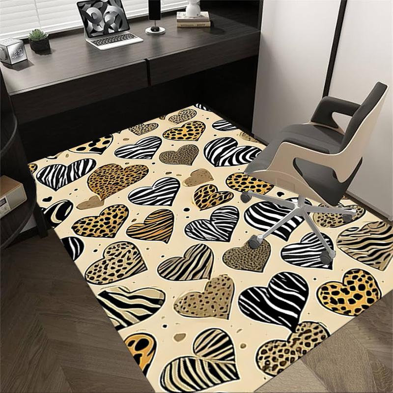 1 Stück Zebra-Print Leopard-Print Extra Groß Rutschfester Teppich, Büro, Familie, Schlafzimmer Großer Teppich Innen Teppiche, Lebendige Farben