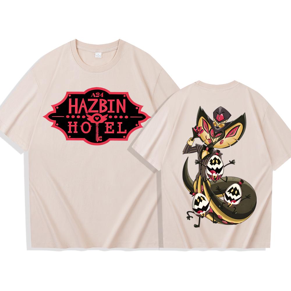 Hazbin Hotel Angel Dust Tshirt Man Woman Harajuku Short Sleeve Oneck Casual Streetwear Breathable Comfortable Soft Shirt Gift