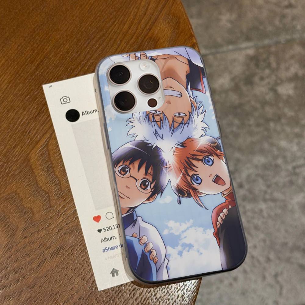 Lustige Anime GINTAMA Für IPhone 17 16 15 Plus Pro Max 12 14 Plus 11 13 Welle Wellige Streifen Funda Handyhülle
