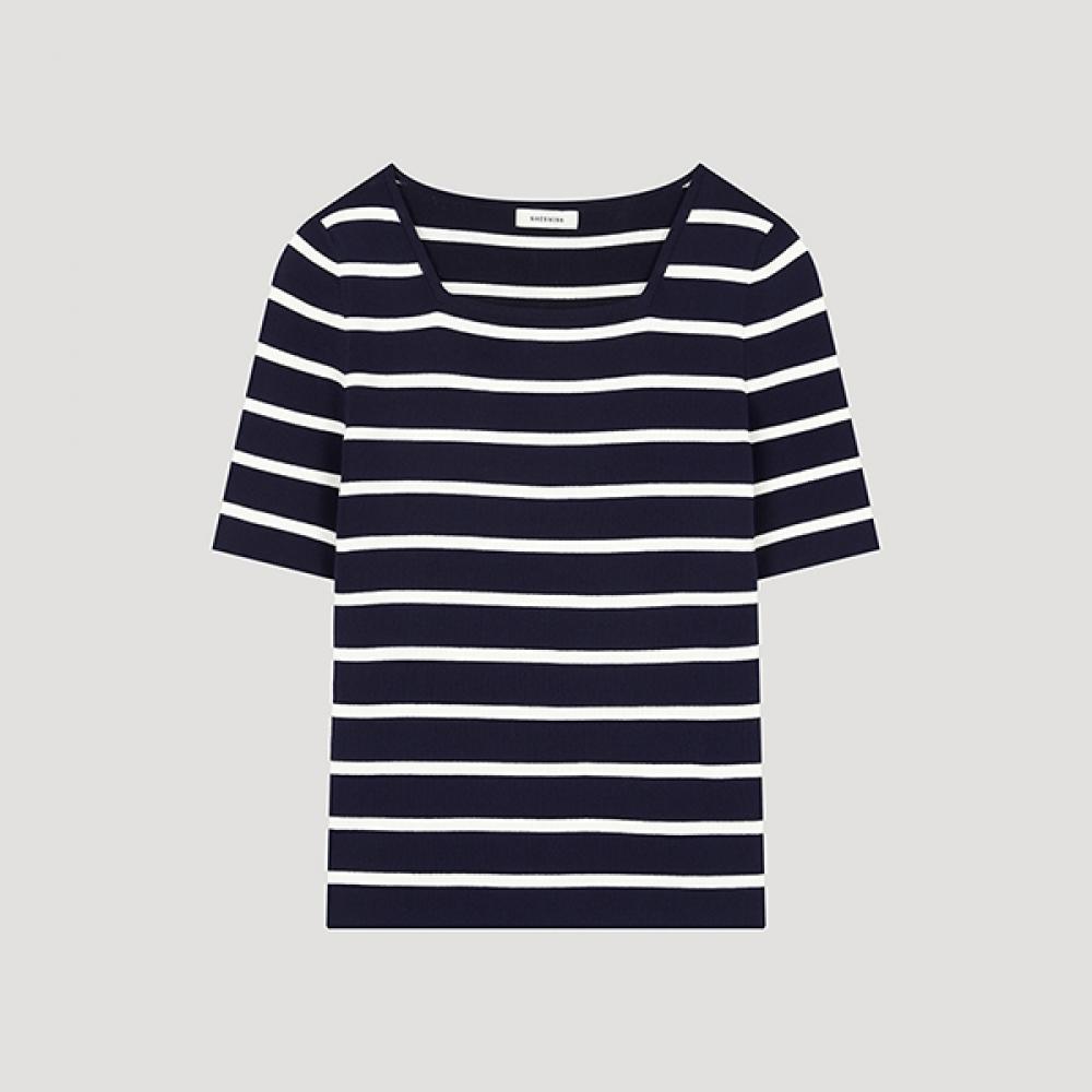 

She S miSS Slim Scoop Neck Short Sleeve Knit SSkpoo22680 Dn DARK NAVY/55