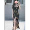 Cold Department Unique Chic Style Suspender Dress Niche Split Fork Slim Hip Wrap Long Skirt Summer
