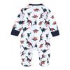 Newborn Baby Boys Girls Cartoon Romper Zip Front Non-Slip Footed Sleeper Pajamas