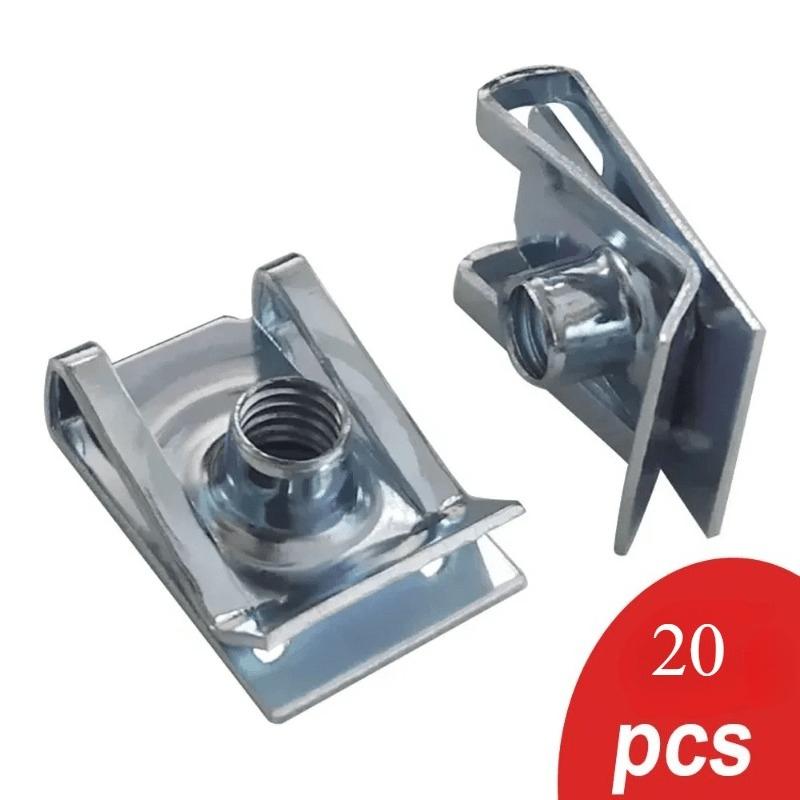 20 Stück U-Klammern mit Gewinde M6 M5 M4 M8 8mm 5mm 6mm 4mm Einpressmuttern für Auto Motorrad Roller ATV Moped