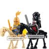 Skeleton Soldier Army King Knight Undead Horse Warrior Bricks Building Block Ringwraith Saddle Roman Soldiers Sword Waffen Toys
