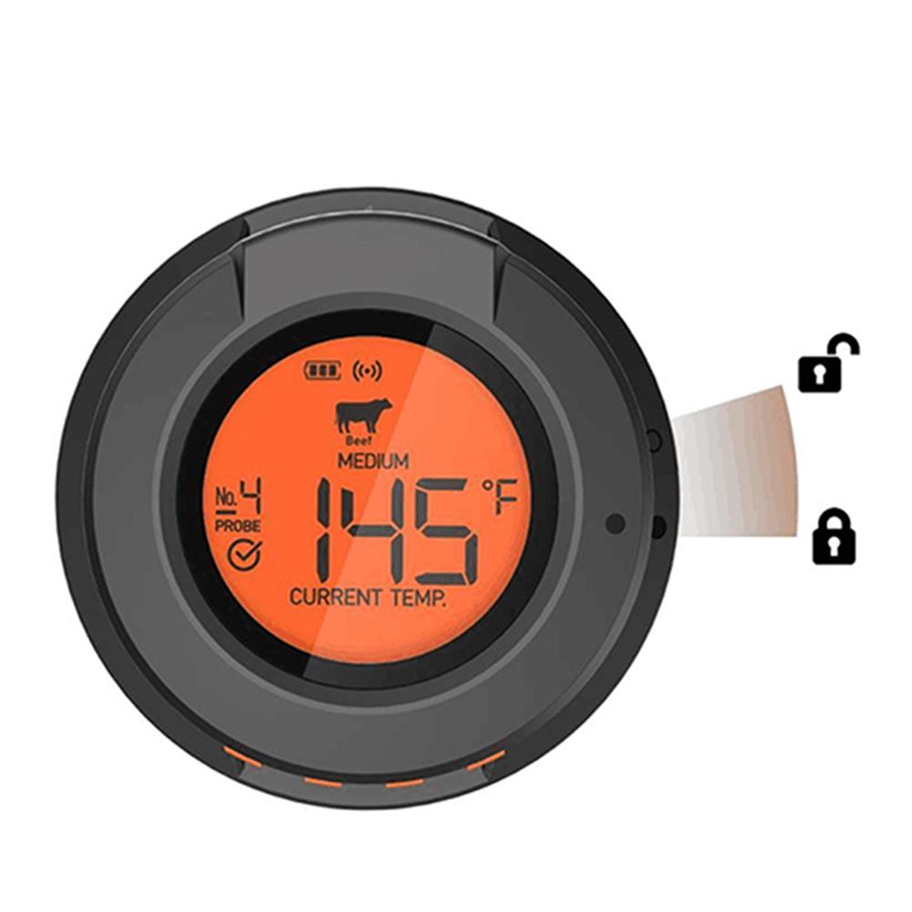 Wireless Meat Thermometer with 2 Probes 164FT  4.2 APP Control IP64 Waterproof Meat Thermometer for Smoker Oven Removable Smart BBQ Grill Thermometer