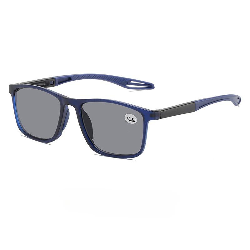 Unisex UV-Protective Presbyopia Glasses Stylish Square-Frame Blue Light Blocking Sun Reading Glasses with Plus Diopters